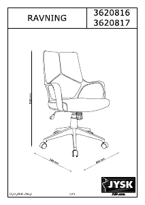 説明書 JYSK Ravning 事務用椅子
