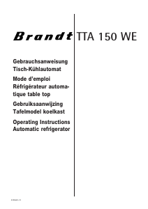 Handleiding Brandt TTA150WE Koelkast