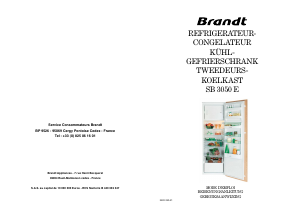 Mode d’emploi Brandt SB3050E Réfrigérateur