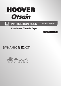 Manual de uso Otsein-Hoover ODNC D813B-37 Secadora