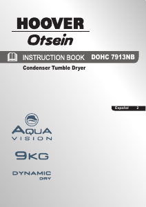 Manual de uso Otsein-Hoover DOHC 7913NB-37 Secadora