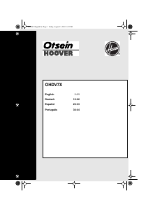 Manual de uso Otsein-Hoover OHDV 7 X Secadora