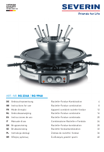 Brugsanvisning Severin RG 9948 Raclette grill