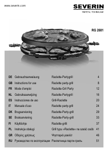 Εγχειρίδιο Severin RG 2681 Γκριλ ρακλέτ