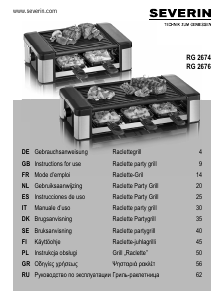 Manual de uso Severin RG 2674 Raclette grill