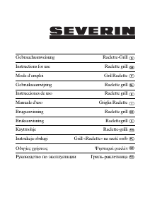 Manual de uso Severin RG 2682 Raclette grill