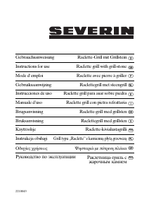 Manual de uso Severin RG 2675 Raclette grill
