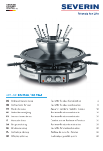 Manual de uso Severin RG 2348 Raclette grill