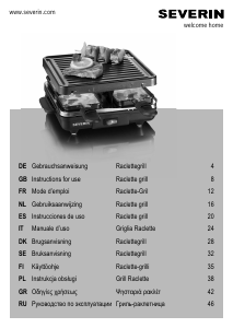 Käyttöohje Severin RG 2686 Raclette-grilli