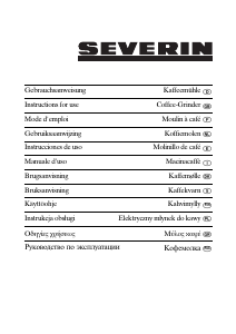 Bruksanvisning Severin KM 3869 Kaffekvarn