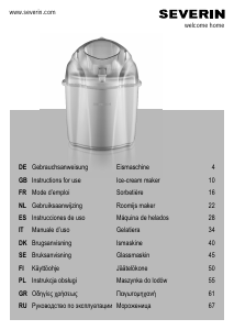 Manual Severin EZ 7402 Ice Cream Machine