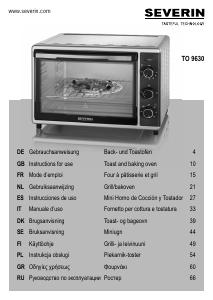 Manuale Severin TO 9630 Forno
