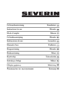 Manual de uso Severin SM 3715 Batidora