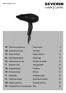 Bruksanvisning Severin HT 4101 Hårtork