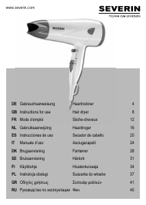 Bedienungsanleitung Severin HT 0164 Haartrockner