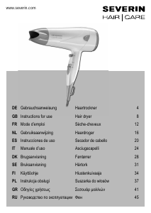 Manual de uso Severin HT 0162 Secador de pelo