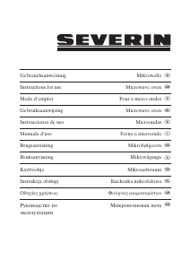 Manual de uso Severin MW 7838 Microondas