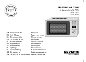 Manual de uso Severin MW 9284 Microondas