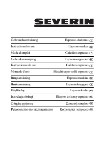 Manual de uso Severin KA 5954 Máquina de café espresso