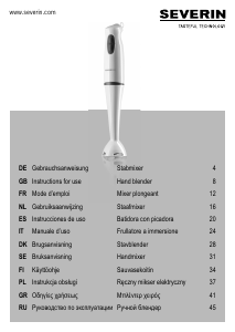 Brugsanvisning Severin SM 3731 Stavblender