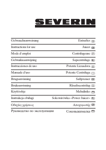 Manual de uso Severin ES 3561 Licuadora