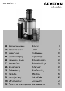 Handleiding Severin ES 3559 Sapcentrifuge