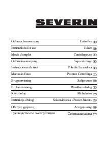 Manuale Severin ES 3560 Centrifuga