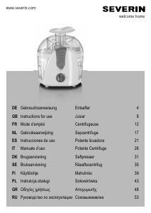 Manuale Severin ES 3562 Centrifuga