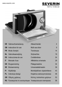 Handleiding Severin AS 3946 Snijmachine