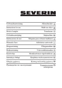 Käyttöohje Severin AS 9622 Siivutuskone