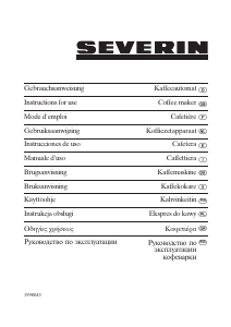 Bedienungsanleitung Severin KA 4110 Kaffeemaschine