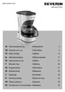 Brugsanvisning Severin KA 4804 Kaffemaskine
