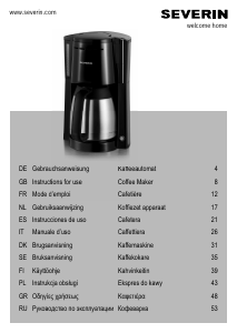 Bedienungsanleitung Severin KA 4125 Kaffeemaschine