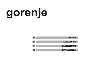 Käyttöohje Gorenje G81104AW Liesi