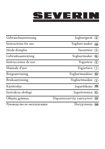 Bruksanvisning Severin JG 3522 Yoghurtmaskin