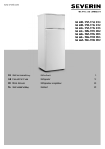Mode d’emploi Severin KS 9934 Réfrigérateur combiné