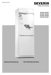 Bedienungsanleitung Severin KS 9917 Kühl-gefrierkombination