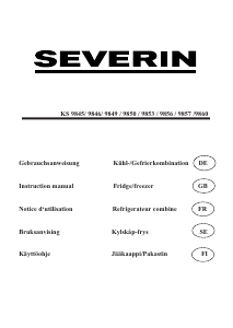 Mode d’emploi Severin KS 9845 Réfrigérateur combiné