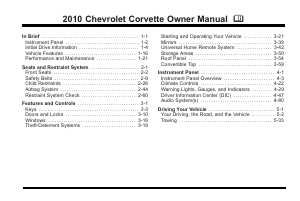 Manual Chevrolet Corvette GS Coupe (2010)