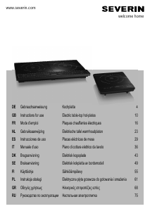 Mode d’emploi Severin KP 1070 Table de cuisson