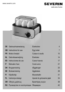 Manual de uso Severin EK 3136 Cocedor de huevos