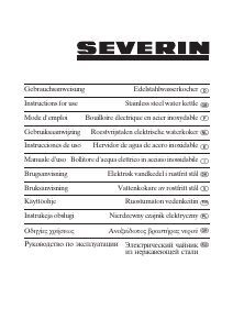 Bruksanvisning Severin WK 9635 Vattenkokare