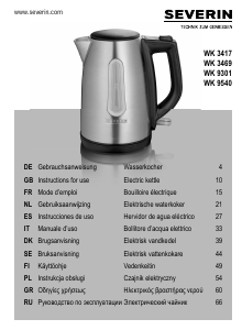 Mode d’emploi Severin WK 9301 Bouilloire