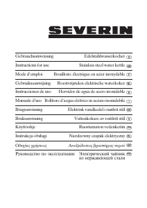 Manual de uso Severin WK 3322 Hervidor