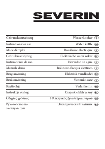 Brugsanvisning Severin WK 3327 Elkedel