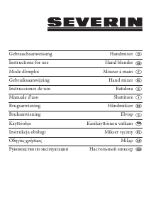 Käyttöohje Severin HM 3829 Käsivatkain