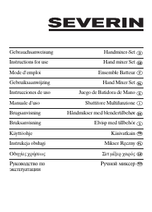 Εγχειρίδιο Severin HM 3812 Μίξερ χειρός