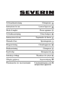Εγχειρίδιο Severin CP 3542 Αποχυμωτής εσπεριδοειδών