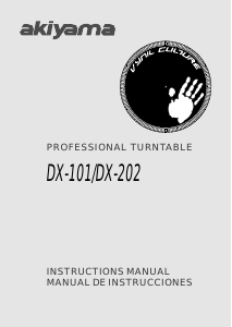 Manual Akiyama DX-101 Turntable