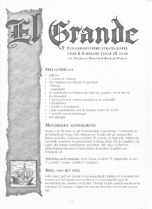 Handleiding 999 Games El Grande